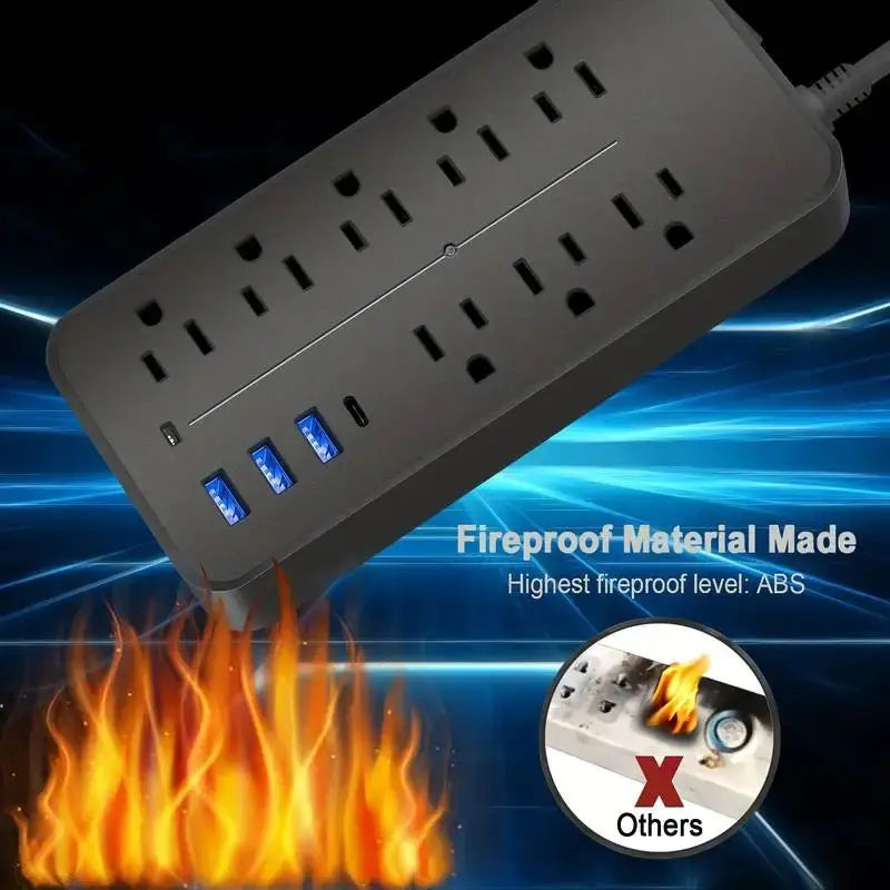 MaxGuard Surge Protector - 8 AC & 3 USB + 1 USB-C Power Station
